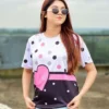 Dot & Heart Delight Tee - 1 পিস টি-শার্ট - 350 টাকা